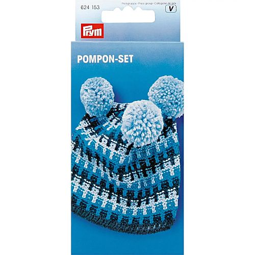Prym-Pompon Set - Klöppelwerkstatt, Pompons ganz einfach selber machen 4 Größen farbig sortiert: 3,3 cm, 4,5 cm, 5,5 cm und 9 cm Robuste Kunststoffteile mit Stecksystem Schmückt Mützen, Schals und Kuscheltiere