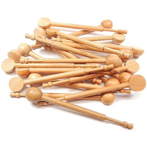 21 Stück Flachkissenklöppel abgeflacht SH - Klöppelwerkstatt, interessante abgeflachte Klöppel für die Klöppelplatte, klöppeln, Flachkissenklöppel