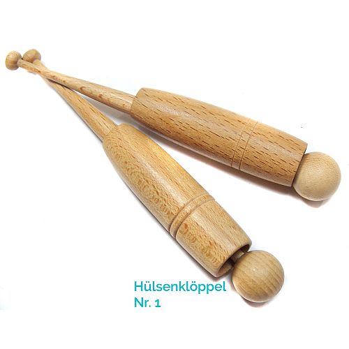 Hülsenklöppel Nr. 1 - Second Hand - Köppelwerkstatt, im Kundenauftrag zu verkaufen! sehr schöne, alte Hülsenklöppel, klöppeln, klöppeln an der Rolle, Anfänger