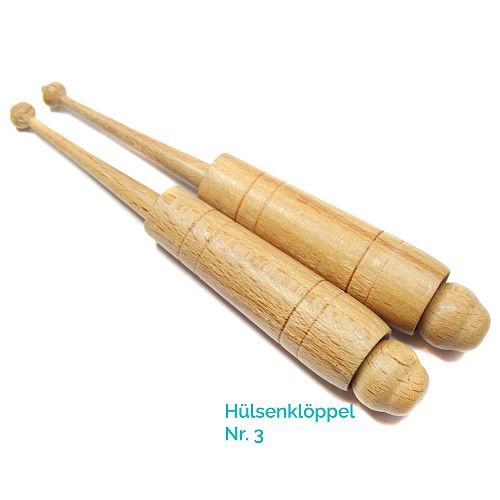 Hülsenklöppel Nr. 3 - Second Hand - Köppelwerkstatt, im Kundenauftrag zu verkaufen! sehr schöne, alte Hülsenklöppel, klöppeln, klöppeln an der Rolle, Anfänger