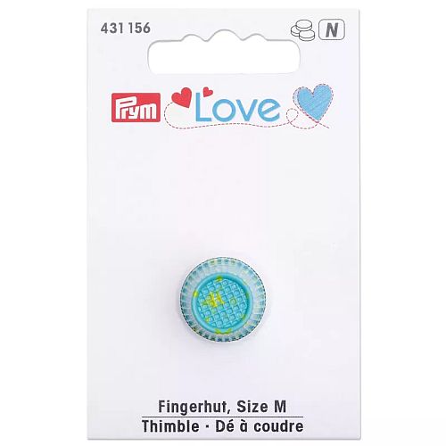Prym Love Fingerhüte - 3 Größen - Klöppelwerkstatt, Größe: M d=17mm (mint), Schützen die Finger beim Nähen, Quilten