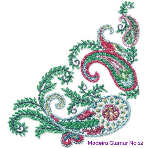 Madeira Metallic Glamur No 12 - Klöppelwerkstatt, Madeira Glamur Nr. 12 ist ideal für voluminöse und plastische Glitzer-Stickereien, klöppeln, Knipling, Lace, Dentelle, Merletto, Pitsia, Kraj, Spitze, Kant