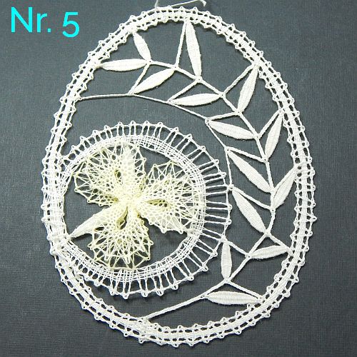 Ostereier - handgeklöppelt - verschiedene Modelle - Second Hand - Klöppelwerkstatt, sehr schön und perfekt geklöppelt, zum Aufhängen, klöppeln, Dekoratin, Ostern und Frühling