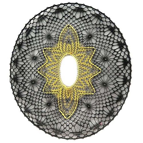 Klöppelbrief Oval 2604 ~ M.L. Prinzhorn - Klöppelwerkstatt, ca.27 Paare, empf. Garne: Leinengarn Stärke Nel 35/2, klöppeln