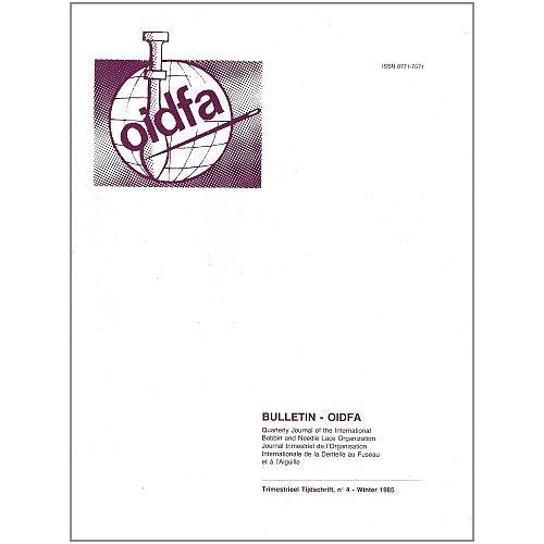 Bulletin-OIDFA SH - Klöppelwerkstatt, ist die vierteljährlich erscheinende Zeitschrift der Organisation. Die Artikel spiegeln die internationale Ausrichtung der OIDFA sowohl hinsichtlich der Autoren als auch der Themen wider, Spitze, Nadelspitze, Klöppeln Heft 4-1985
