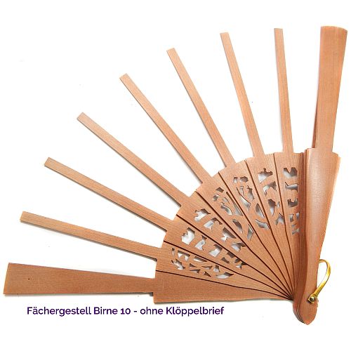 Fächergestell Modell 10 Birne - Klöppelwerkstatt, Das Gestell wurde in Spanien hergestellt. Holzart: Birne, Breite der Spitze: 11 cm, klöppeln, Abanico