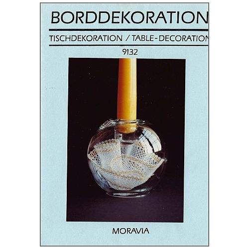 Tischdekoration 9132 SH ~ Jana Novak - Klöppelwerkstatt, 1 Bogen mit Klöppelbrief für ein Kerzenglas, klöppeln, Moravia